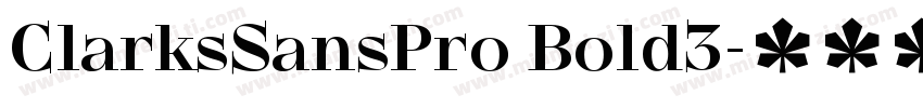 ClarksSansPro Bold3字体转换